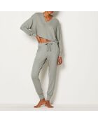 Lulaby kaki olijfkleurige broek