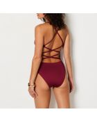 Amanda S24 Einteiliger Badeanzug in Burgunderrot