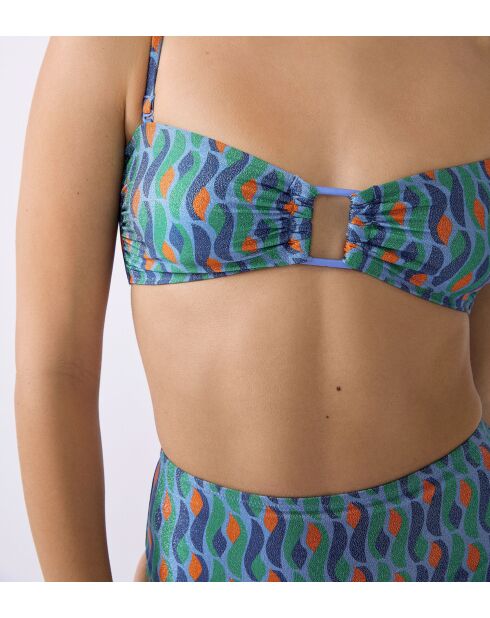 Bandeau-bh zonder beugel en met Sao shell bedrukte paarse achtergrond