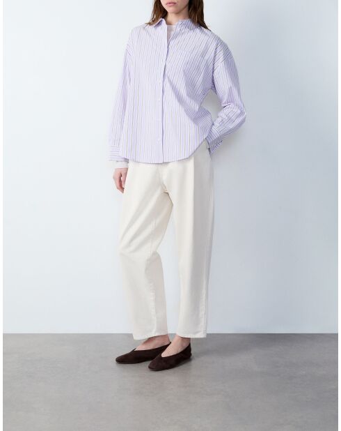 Eleanor grijs lila hemd