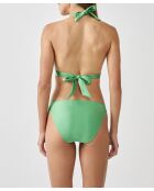 Mooka groene triangel-bh zonder beugel en met schelp