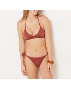 Idilliaco slip bikini marrone con cravatta