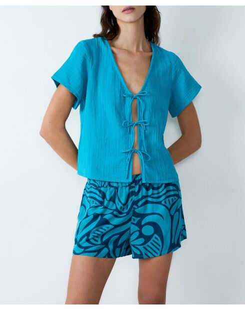 Blaues Hemd Erin Duck