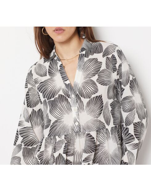 Agabbo schwarz-weißes Druckkleid