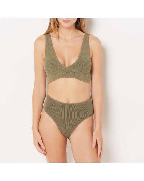 Onesize by etam khakifarbener olivfarbener BH ohne dreieckigen Bügel und ohne Schale