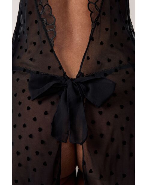 Camicia da notte nera Declaration Flock