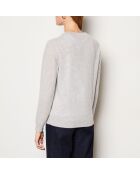 Zilverkleurige trui met ronde hartjes France