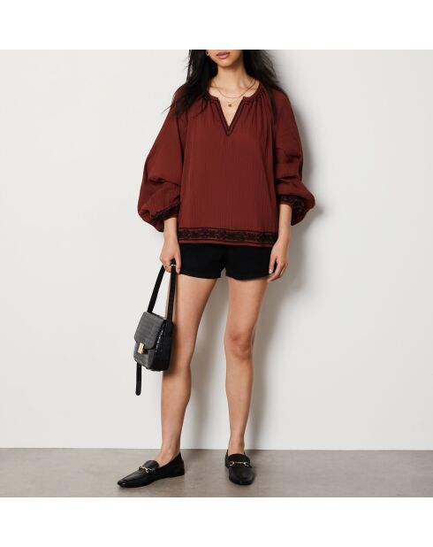 Bluse Jule mit Roststickerei