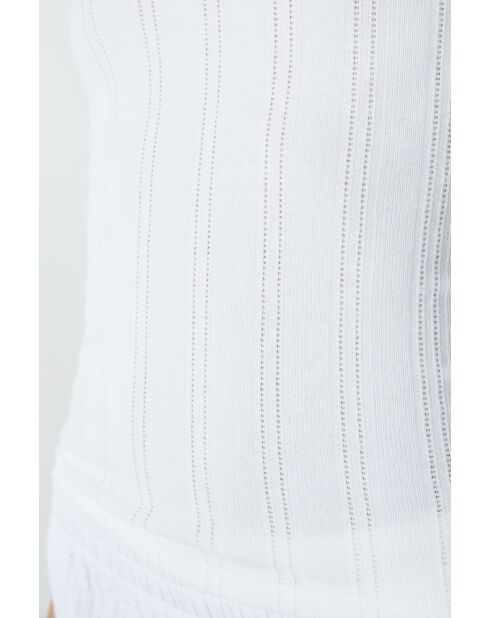 Camiseta blanca sin mangas Foz