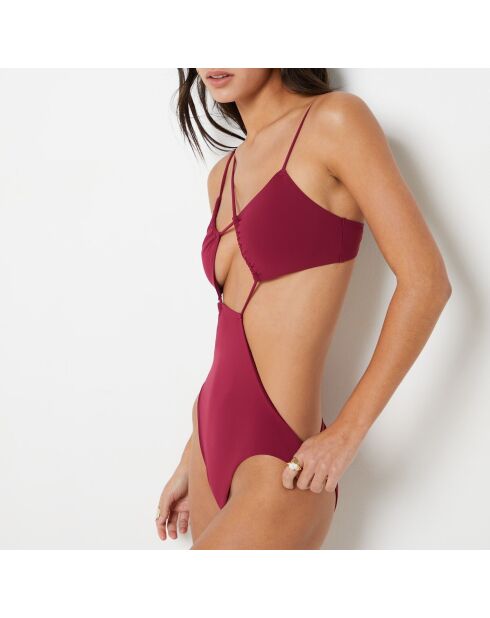 Costume da bagno intero senza cornice Teva granato bordeaux