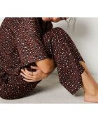 Lunah-Hose mit braunem Hintergrunddruck