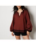 Bluse Jule mit Roststickerei