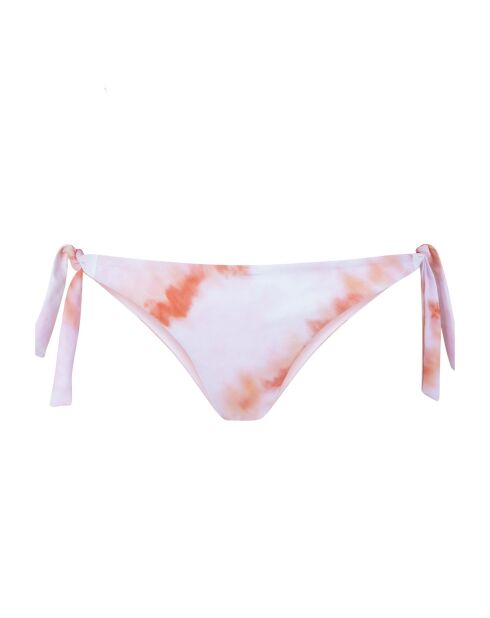 Klassisches Bikiniunterteil mit breiter Schleife in Lachsfarben