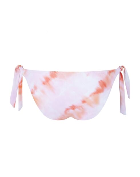 Klassisches Bikiniunterteil mit breiter Schleife in Lachsfarben