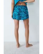 Edna eendenblauwe korte broek