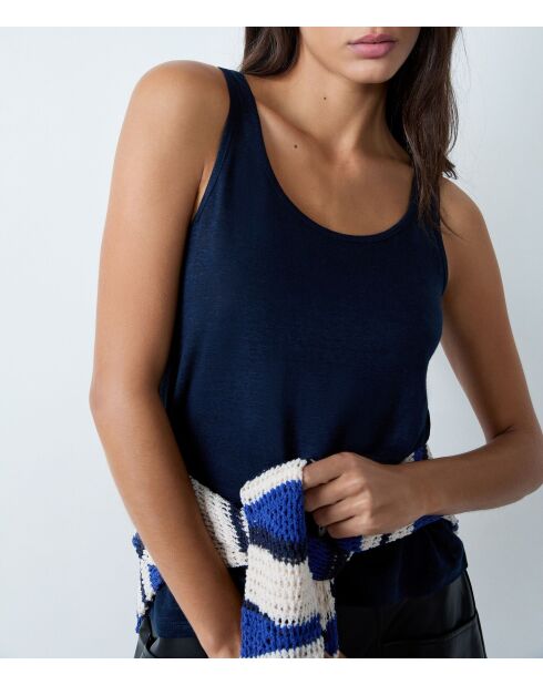 Marineblauwe tanktop Ganga van Marcel