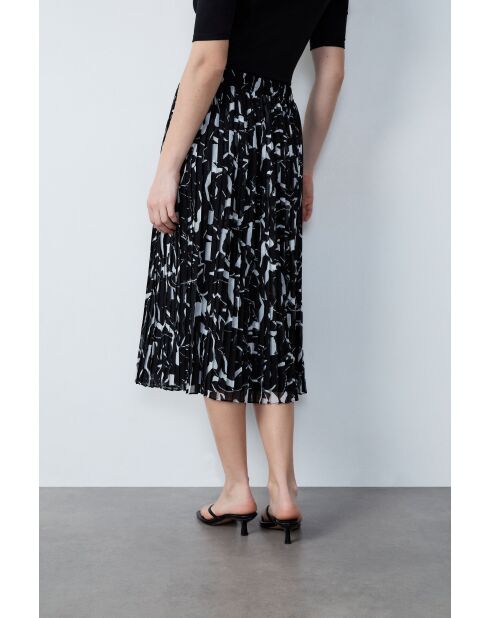 Gonna Jasmin con stampa a fondo nero