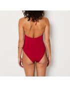 Baba Badeanzug, Burgunderrot, Granat, 1 Stück, ohne Rahmen, 2 ohne Schale