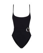 Schwarzer einteiliger Badeanzug