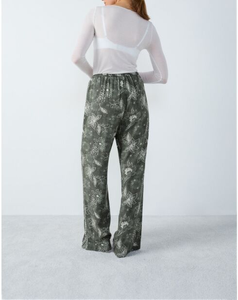 Inaya kaki olijfkleurige broek