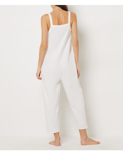 Weißer einteiliger Overall Gina