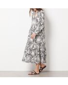 Agabbo schwarz-weißes Druckkleid