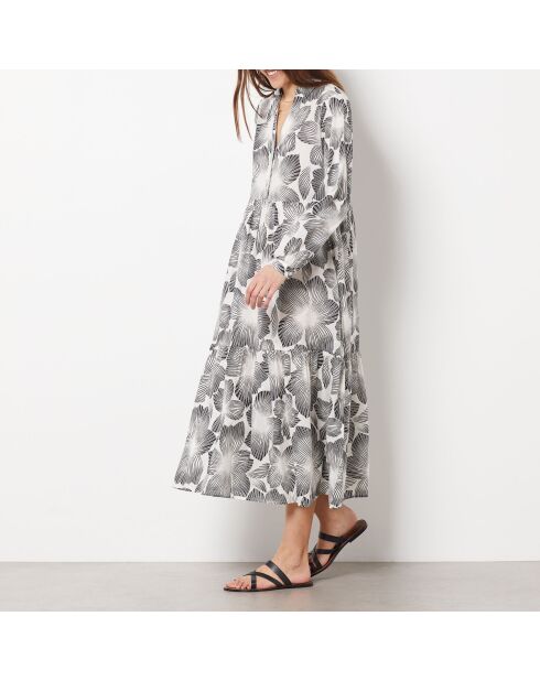 Agabbo schwarz-weißes Druckkleid