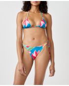 Braziliaans bikinibroekje Nouette Hibiscus blauwgroene print