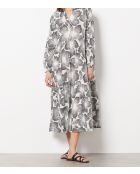 Agabbo schwarz-weißes Druckkleid