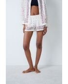 Ecrufarbene Shorts Bobby