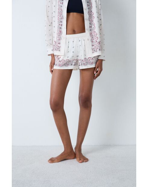 Ecrufarbene Shorts Bobby