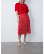 Blusa cardinale con ricamo Filly