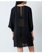 Kimono manche courte Samana b noir