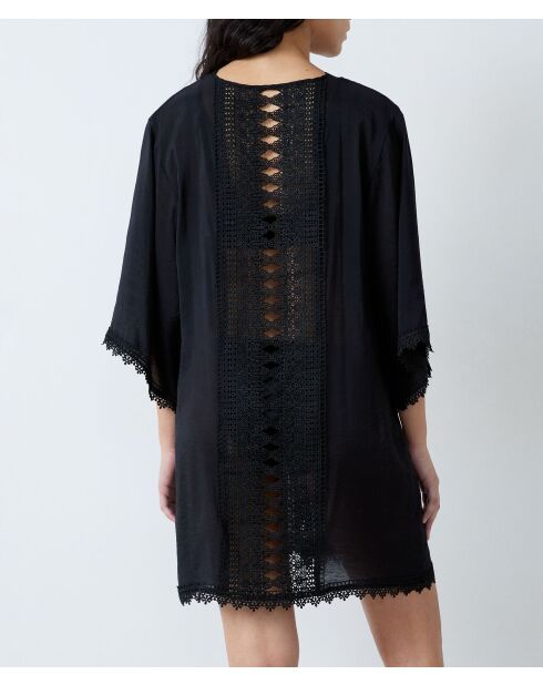 Kimono manche courte Samana b noir