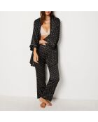 Negligé van Polkas met zwarte achtergrondafdruk