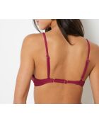 Sujetador triangular Horsy burdeos sin aros y sin concha