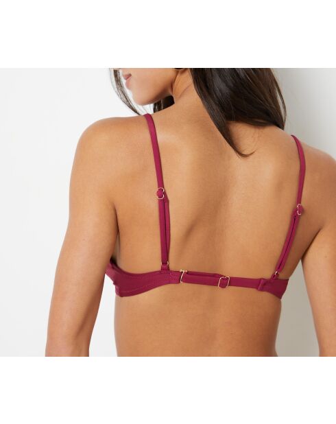 Horsy burgunderfarbener Triangel-BH ohne Bügel und ohne Schale