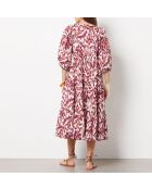 Alicia Kleid mit Backstein-Hintergrunddruck