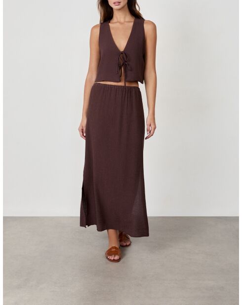 Jupe Annaita marron
