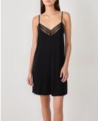 Camicia da notte nera Albane