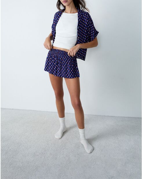 Beryl-short met veelkleurige print