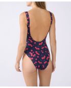 Bañador Baila de 1 pieza sin aros estampado rojo marino
