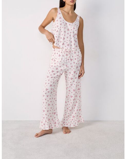 Pantacourt Carson imprimé fond rose