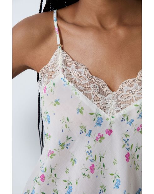 Caraco Prati imprimé bleu vert