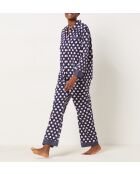 Florish blauwe broek met print