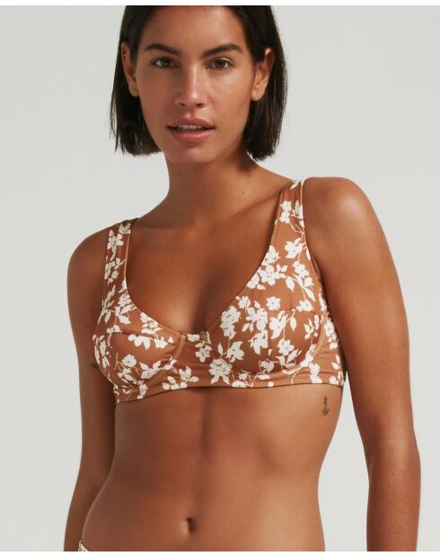 Haut de bikini balconnet Habanera marron