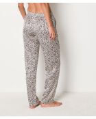 Beige broek met print Beo
