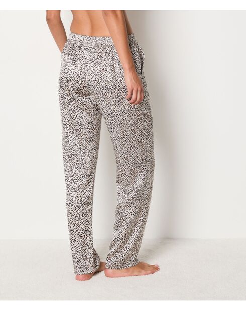 Beige broek met print Beo