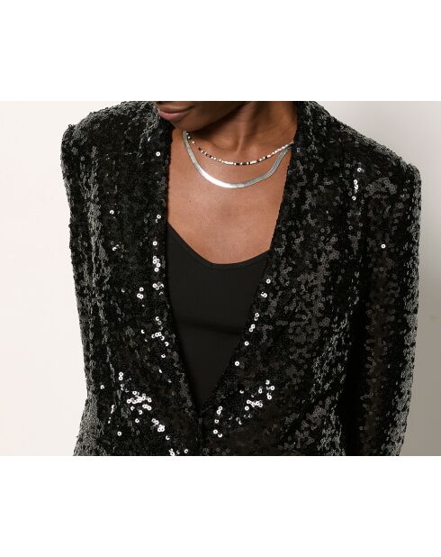 Zwart Fegha jack met lovertjes