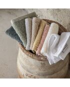 Unverzichtbares quadratisches, flaches, gelbes, pollengelbes, quadratisches Gesicht aus Bio-Baumwolle, 30 x 30 cm